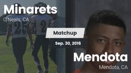 Matchup: minarets  vs. Mendota  2016