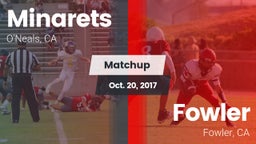 Matchup: minarets  vs. Fowler  2017