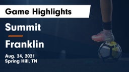 Summit  vs Franklin  Game Highlights - Aug. 24, 2021