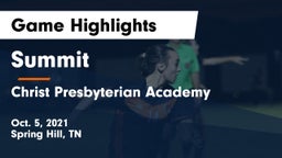 Summit  vs Christ Presbyterian Academy Game Highlights - Oct. 5, 2021