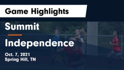 Summit  vs Independence  Game Highlights - Oct. 7, 2021