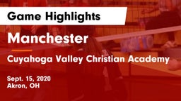 Manchester  vs Cuyahoga Valley Christian Academy  Game Highlights - Sept. 15, 2020