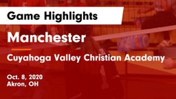 Manchester  vs Cuyahoga Valley Christian Academy  Game Highlights - Oct. 8, 2020