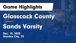Glasscock County  vs Sands Varsity Game Highlights - Dec. 15, 2020