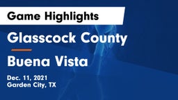 Glasscock County  vs Buena Vista  Game Highlights - Dec. 11, 2021
