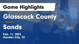 Glasscock County  vs Sands  Game Highlights - Feb. 11, 2022