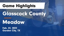 Glasscock County  vs Meadow  Game Highlights - Feb. 22, 2022