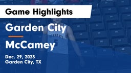 Garden City  vs McCamey  Game Highlights - Dec. 29, 2023
