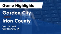 Garden City  vs Irion County  Game Highlights - Jan. 12, 2024