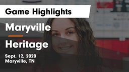 Maryville  vs Heritage  Game Highlights - Sept. 12, 2020