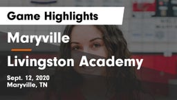 Maryville  vs Livingston Academy  Game Highlights - Sept. 12, 2020