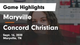 Maryville  vs Concord Christian  Game Highlights - Sept. 16, 2020