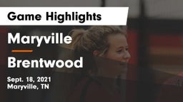 Maryville  vs Brentwood  Game Highlights - Sept. 18, 2021