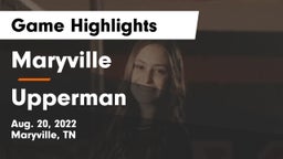 Maryville  vs Upperman  Game Highlights - Aug. 20, 2022