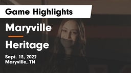 Maryville  vs Heritage  Game Highlights - Sept. 13, 2022