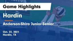 Hardin  vs Anderson-Shiro Junior-Senior  Game Highlights - Oct. 22, 2021