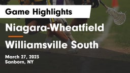 Niagara-Wheatfield  vs Williamsville South  Game Highlights - March 27, 2023