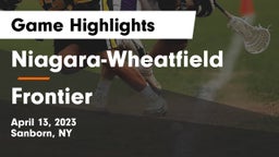 Niagara-Wheatfield  vs Frontier  Game Highlights - April 13, 2023