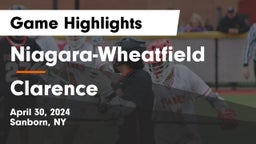 Niagara-Wheatfield  vs Clarence  Game Highlights - April 30, 2024