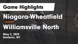 Niagara-Wheatfield  vs Williamsville North  Game Highlights - May 2, 2024