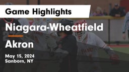 Niagara-Wheatfield  vs Akron  Game Highlights - May 15, 2024