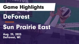 DeForest  vs Sun Prairie East  Game Highlights - Aug. 25, 2023