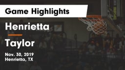 Henrietta  vs Taylor  Game Highlights - Nov. 30, 2019