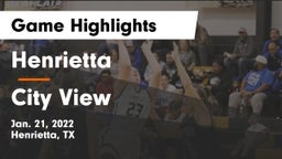 Henrietta  vs City View  Game Highlights - Jan. 21, 2022