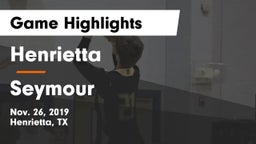 Henrietta  vs Seymour  Game Highlights - Nov. 26, 2019