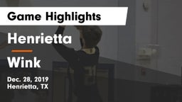 Henrietta  vs Wink  Game Highlights - Dec. 28, 2019