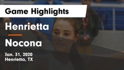 Henrietta  vs Nocona  Game Highlights - Jan. 31, 2020