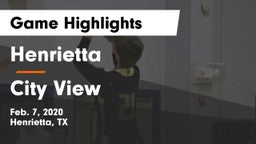 Henrietta  vs City View  Game Highlights - Feb. 7, 2020