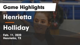Henrietta  vs Holliday  Game Highlights - Feb. 11, 2020