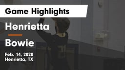 Henrietta  vs Bowie  Game Highlights - Feb. 14, 2020