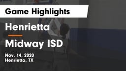 Henrietta  vs Midway ISD Game Highlights - Nov. 14, 2020