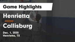 Henrietta  vs Callisburg  Game Highlights - Dec. 1, 2020