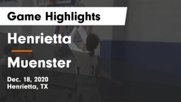 Henrietta  vs Muenster  Game Highlights - Dec. 18, 2020