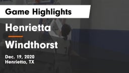 Henrietta  vs Windthorst  Game Highlights - Dec. 19, 2020