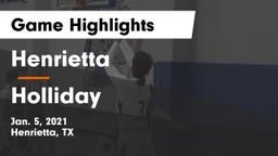 Henrietta  vs Holliday  Game Highlights - Jan. 5, 2021