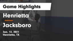 Henrietta  vs Jacksboro  Game Highlights - Jan. 12, 2021