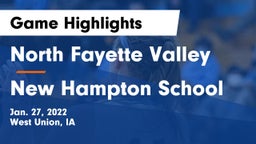 North Fayette Valley vs New Hampton School  Game Highlights - Jan. 27, 2022