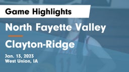 North Fayette Valley vs Clayton-Ridge  Game Highlights - Jan. 13, 2023