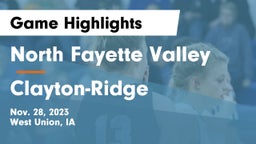 North Fayette Valley vs Clayton-Ridge  Game Highlights - Nov. 28, 2023