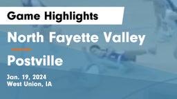 North Fayette Valley vs Postville  Game Highlights - Jan. 19, 2024