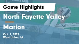North Fayette Valley vs Marion  Game Highlights - Oct. 1, 2022
