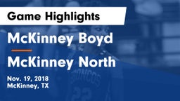 McKinney Boyd  vs McKinney North  Game Highlights - Nov. 19, 2018