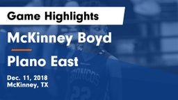 McKinney Boyd  vs Plano East  Game Highlights - Dec. 11, 2018