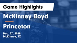 McKinney Boyd  vs Princeton  Game Highlights - Dec. 27, 2018
