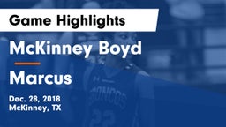 McKinney Boyd  vs Marcus  Game Highlights - Dec. 28, 2018