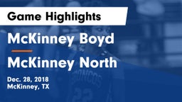 McKinney Boyd  vs McKinney North  Game Highlights - Dec. 28, 2018